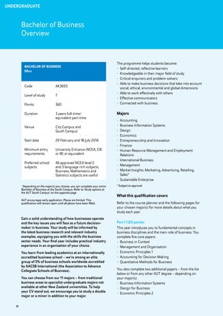 AUT Undergraduate Study Guide | PDF