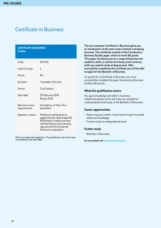 AUT Undergraduate Study Guide | PDF