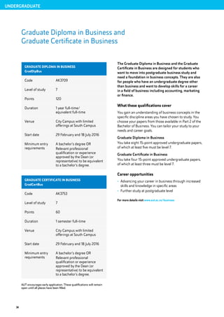 AUT Undergraduate Study Guide | PDF