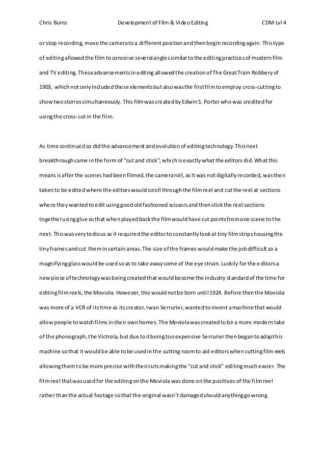 Development Of Film Video Editing