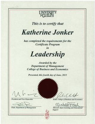 Certificate in Leadership
