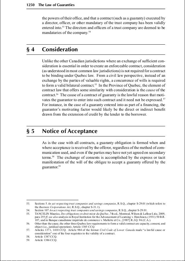 The Law of Guarantees