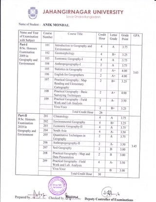 bsc trnscript 1 | PDF