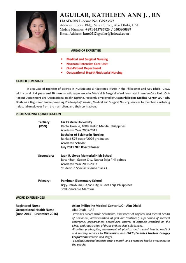 KATHLEEN ANN AGUILAR CV