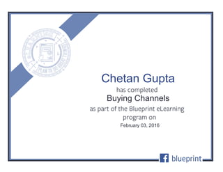 Buying Channels
February 03, 2016
Chetan Gupta
 