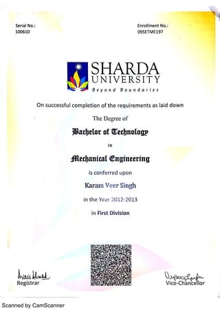 B.Tech Degree | PDF
