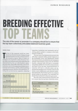 Breeding Effective Top Teams