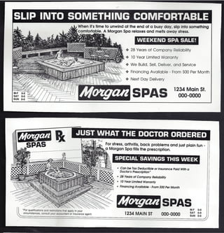 3 - Newspaper Ad Templates for Morgan Spa Dealers