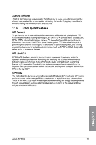 Z87-PRO specifications summary and user manual | PDF