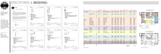 PROJECT
Specifying and bid-
ding for an office
building.
CONCEPT
This project entailed
selecting products
from Teknion Office
Furniture, specifying
with coordinating in-
formation, and sub-
mitting a bid package
for review.
APPLIED SKILLS
Revit
Microsoft Excel
Microsoft Word
Various research sites
SPECIFYING  BIDDING
SPECIFICATIONS
BIDDING DOCUMENT FLOOR PLAN WITH ITEM CODES
FLOOR PLAN WITH ROOM LEGEND
 