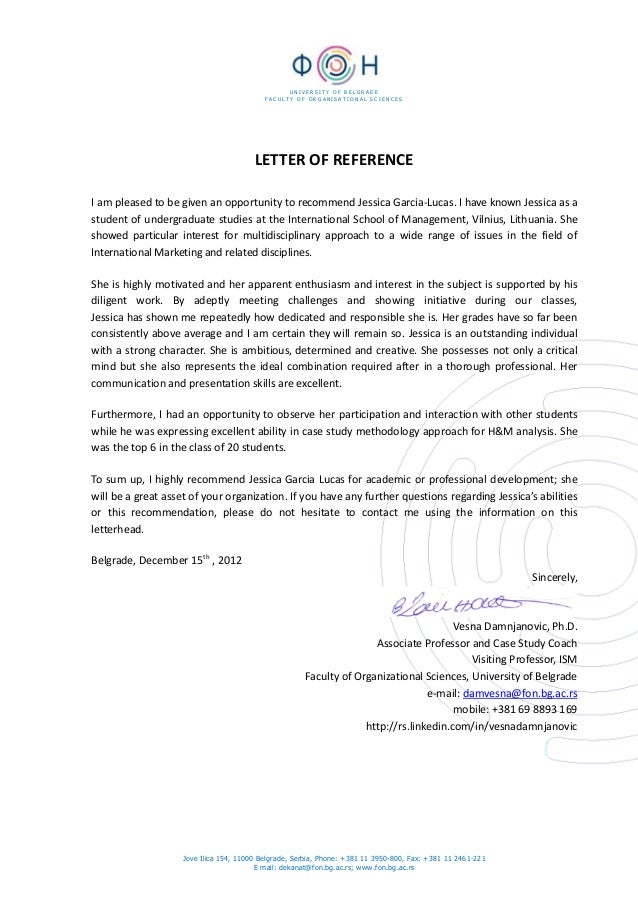 erasmus letter of reference jessica garcia lucas pdf thank you letter to professor for letter of recommendation