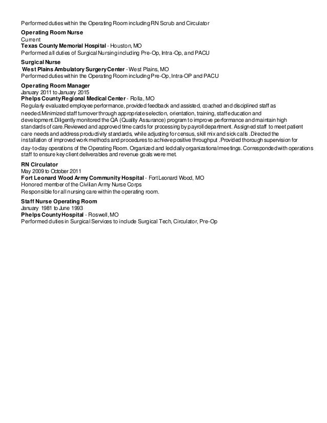 pacu rn resume