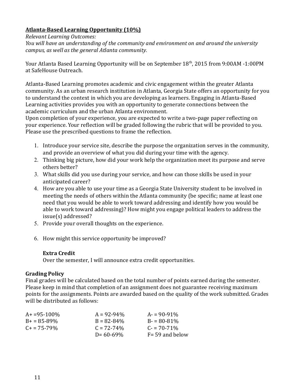 GSU 1010 FALL SYLLABUS -- Business Ethics, Moral Markets, and Globali…