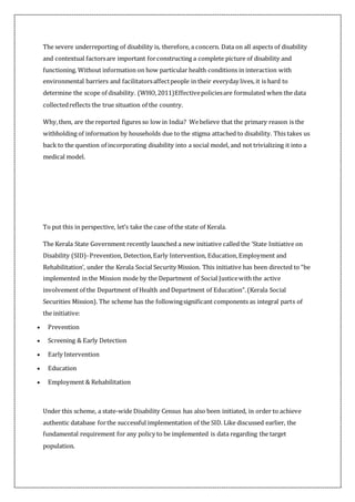 Disability Report Example Internship Report - Disabilities | DOCX