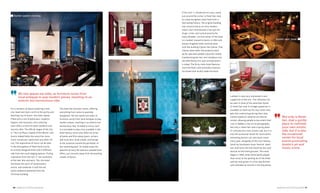 40 | AMERICAN LIFESTYLE MAGAZINE AMERICAN LIFESTYLE MAGAZINE | 41
The hotel has fourteen rooms, offering
everything from suites to poolside
bungalows. No two spaces are alike, as
furniture varies from local antiques to pop
modern pieces, resulting in an eclectic but
harmonious vibe. Included in every room
is a turntable to play vinyl available in the
hotel library, which also offers an array
of books and films about poets, writers,
and musicians. Grab a book, and lounge
in the sunshine around the perimeter of
the swimming pool. Or simply enjoy the
peaceful privacy the spacious wooded area
offers, just minutes away from the bustling
streets of Austin.
For a vacation all about exploring a new
city, head two hours north to the quirky and
booming city of Austin, the state capital.
Filled with a mix of politicians, students,
hippies, and musicians, this rollicking
town offers a niche for both residents and
tourists alike. The official slogan of the city
is “The Live Music Capital of the World,” and
Austin indeed holds the record for more
music venues per capita than any other US
city. The importance of music can be seen
in the atmosphere of Hotel Saint Cecilia,
an artfully designed hotel with a different
vibe from the usual lodging options. Pulling
inspiration from the rock ’n’ roll revolution
of the late ’60s and early ’70s, the hotel
harnesses the spirit of revolutionary
artists, and combines it with the old
world ambience gathered from the
Victorian building.
If the rock ’n’ roll period isn’t your scene,
just around the corner is Hotel San José,
an urban bungalow-style hotel with a
fascinating history. The original building
was constructed as an ultra-modern
motor court that became a hot spot for
drugs, crime, and cyclical poverty for
many decades. Current owner of the hotel
Liz Lambert moved to Austin in 1994 and
always imagined what could be done
with the building if given the chance. That
chance came when the property went
up for sale and Lambert pounced, slowly
transforming the low-rent residence into
the effortlessly chic and inviting hotel it
is today. The forty-room hotel features
concrete floors and minimalist interiors
furnished with locally made furniture.
Lambert is also very interested in and
supportive of the arts. This influence can
be seen in some of the amenities found
at Hotel San José. A vintage typewriter is
available to check out for any visitor who
gets the creative bug during their stay.
Instant exposure cameras can also be
rented, allowing people to document their
visit or dabble in the art of photography.
Not only is Hotel San José a quirky place
to cultivate your own artistic side, but it is
also the occasional center for local events
promoting Austin’s art and music scene.
Every year, alongside of the city’s famous
South by Southwest music festival, Hotel
San José hosts the free South by San José
festival on the hotel grounds. The event
began in 1998, when three bands played
their music in the parking lot of the hotel,
and has now grown to a five-day festival
with attendance records in the thousands.
Not only is Hotel
San José a quirky
place to cultivate
your own artistic
side, but it is also
the occasional
center for local
events promoting
Austin’s art and
music scene.
“
No two spaces are alike, as furniture varies from
local antiques to pop modern pieces, resulting in an
eclectic but harmonious vibe.
“
hotel saint cecilia
hotel san josé
© Casey Dunn
© Allison V. Smith
© Casey Dunn
 