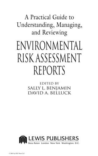 Practical Guide to Risk Assessment Reports Book | PDF