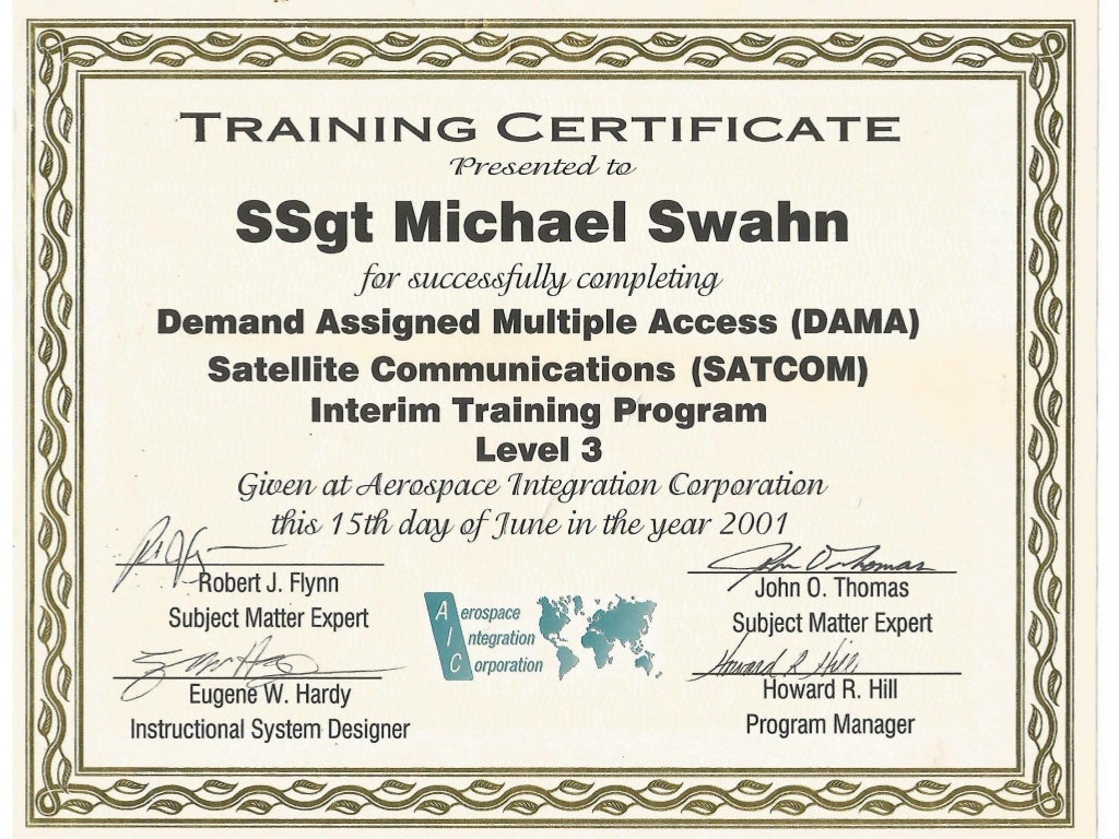 Avionics Technician Training Certificates_HFLD