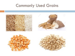 Commonly Used Grains
 