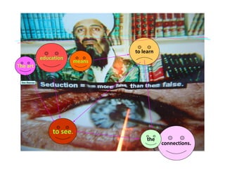 connections.
education
means
The art
to learn
the
to see.
Dan Zbarcea