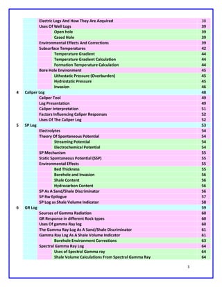 Open Hole Electric logs interpretation | PDF