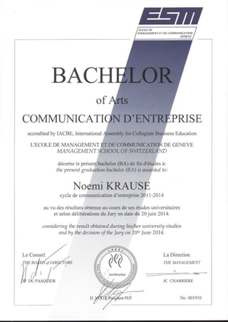 Bachelor Communication