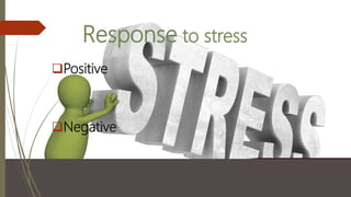 Positive
Negative
Response to stress
 