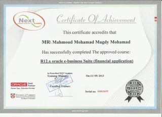 Certificate Of Attendence