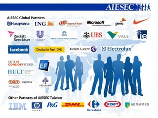 AIESEC Global Partners
Other Partners of AIESEC Taiwan
 