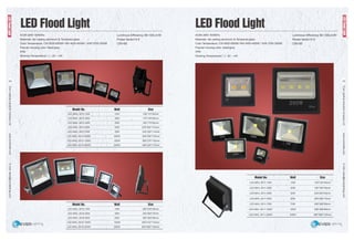EverLightingIndustrialCompanyLtd.www.everledlite.comE-mail:sales@everlightings.com
EverLightingIndustrialCompanyLtd.www.everledlite.comE-mail:sales@everlightings.com
04 05
Model No. Watt Size
LED-MHL-3018-10W
LED-MHL-3018-30W
LED-MHL-3018-50W
LED-MHL-3018-100W
LED-MHL-3018-200W
10W
30W
50W
100W
200W
Model No. Watt Size
LED-MHL-3010-10W
LED-MHL-3010-20W
LED-MHL-3010-30W
LED-MHL-3010-50W
LED-MHL-3010-70W
LED-MHL-3010-200W
LED-MHL-3010-150W
LED-MHL-3010-200W
10W
20W
30W
50W
70W
200W
150W
200W
128*110*52mm
175*155*62mm
190*170*62mm
230*200*114mm
230*200*114mm
309*250*143mm
365*274*152mm
465*320*170mm
290*230*55mm
330*260*70mm
380*300*90mm
500*410*110mm
620*480*130mm
Model No. Watt Size
LED-MHL-3011-10W
LED-MHL-3011-20W
LED-MHL-3011-30W
LED-MHL-3011-50W
LED-MHL-3011-70W
LED-MHL-3011-100W
LED-MHL-3011-200W
10W
20W
30W
50W
70W
100W
200W
120*120*40mm
180*180*45mm
225*225*50mm
285*285*70mm
288*288*89mm
288*288*89mm
388*388*120mm
LEDFloodLight
LEDFloodLight
LED Flood Light LED Flood Light
AC85-265V 50/60Hz
Materials: die casting aluminum & Tempered glass
Color Temperature: CW 6000-6500K/ NW 4000-4500K / WW 2700-3500K
Popular housing color: black/grey
IP65
Working Temperature(℃): -25 - +40
AC85-265V 50/60Hz
Materials: die casting aluminum & Tempered glass
Color Temperature: CW 6000-6500K/ NW 4000-4500K / WW 2700-3500K
Popular housing color: black/grey
IP65
Working Temperature(℃): -25 - +40
Luminous Efficiency 90-100Lm/W
Power factor>0.9
CRI>80
Luminous Efficiency 90-100Lm/W
Power factor>0.9
CRI>80
 