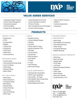 One Dxp Ph2 Drawings.pdf DXP Seal Linesheet | PDF