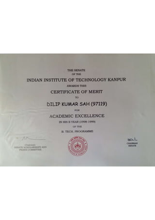 iit kanpur certificate of merit
