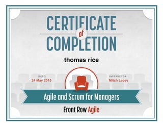 thomas rice
AgileandScrumforManagers
24 May 2015 Mitch Lacey
 