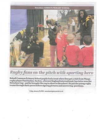 Leamington Courier Wasps Article 28.01.15