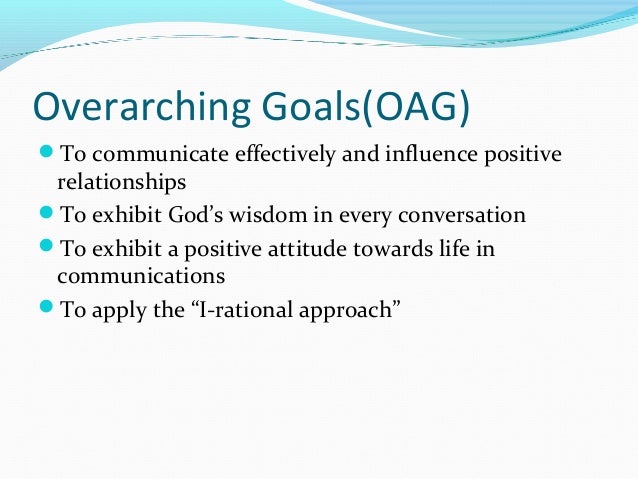 interpersonal communication project interpersonal goals