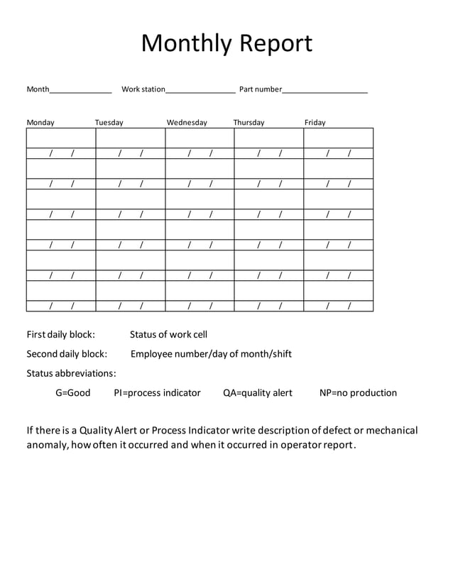 Operator Report | DOCX