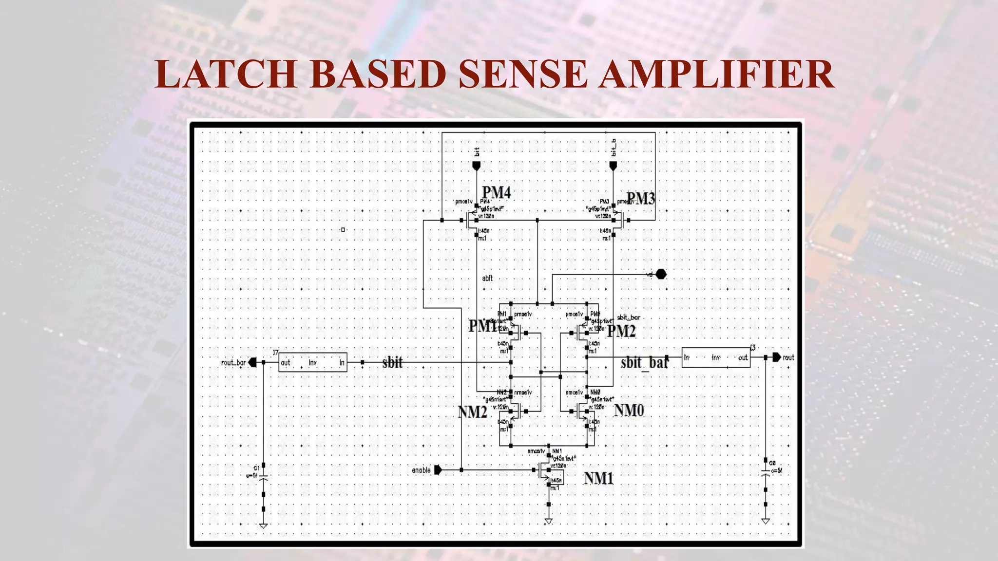 LATCH BASED SENSE AMPLIFIER
 