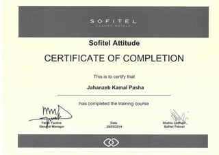 Sofitel Certificate 1