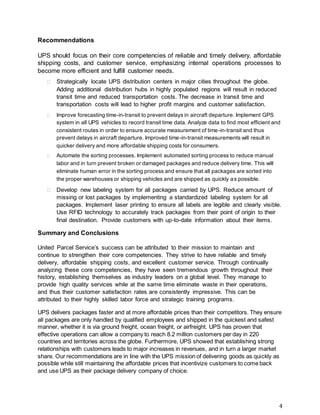 Team 8 UPS Final Case | PDF