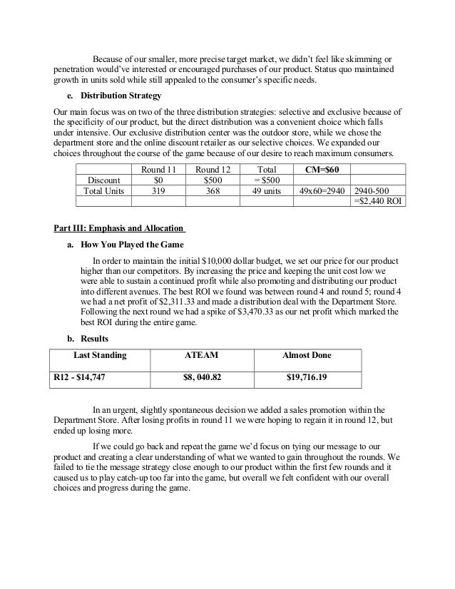 Marketing management paper