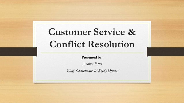 customer service conflict resolution
