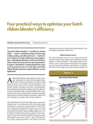 Ways to Optimize Ribbon Blender Efficiency, PBE Jan 2008 | PDF