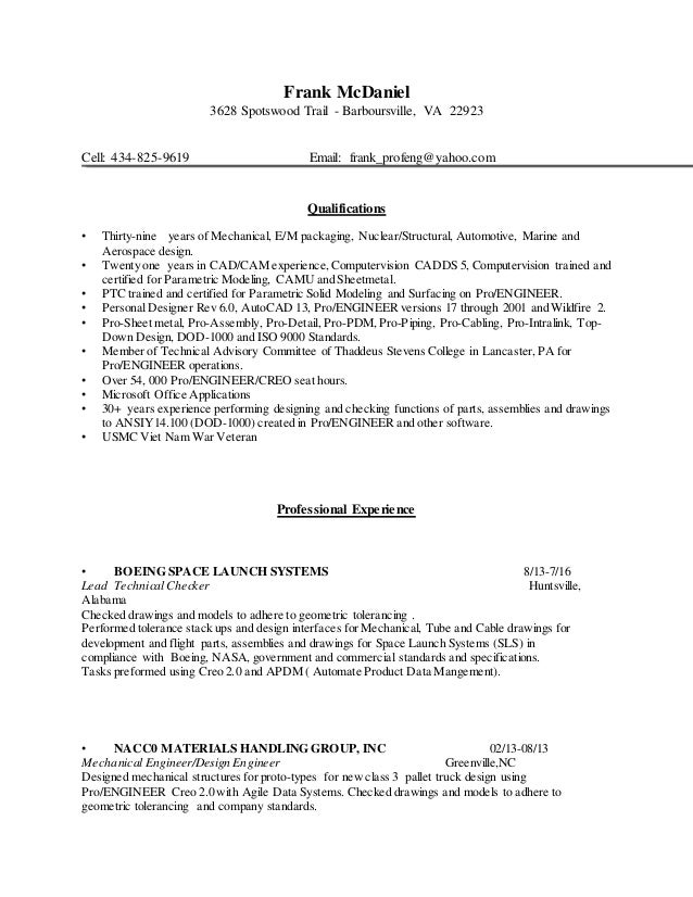 frank mcdaniel 3628 spotswood trail barboursville va 22923 cell 434 825 - Boeing Mechanical Engineer Sample Resume frank mcdaniel 3628 spotswood trail barboursville va 22923 cell 434 825 - Boeing Mechanical Engineer Sample Resume