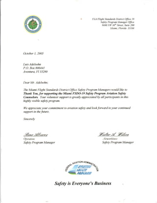 FAA Safety Letter