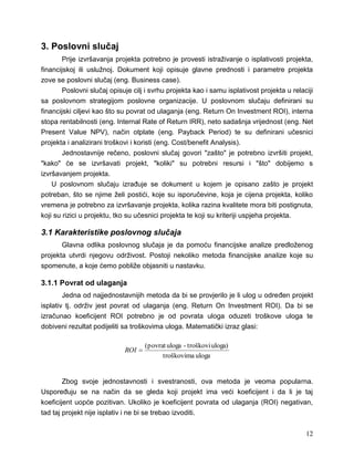 Projekat Rizik Primjer Planiranje projekta po ANSI-PMI standardu | PDF
