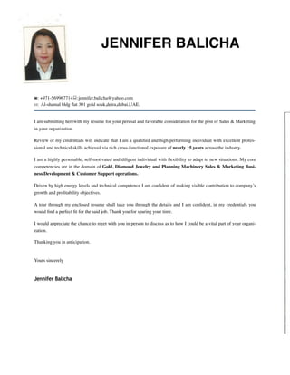 Jen Cv JENNIFER CV SEPT 2016 | PDF