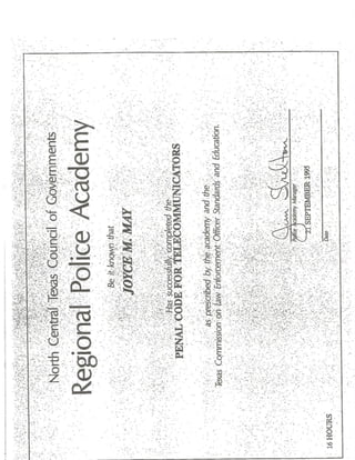 Penal Code for Telecommunicators 1995