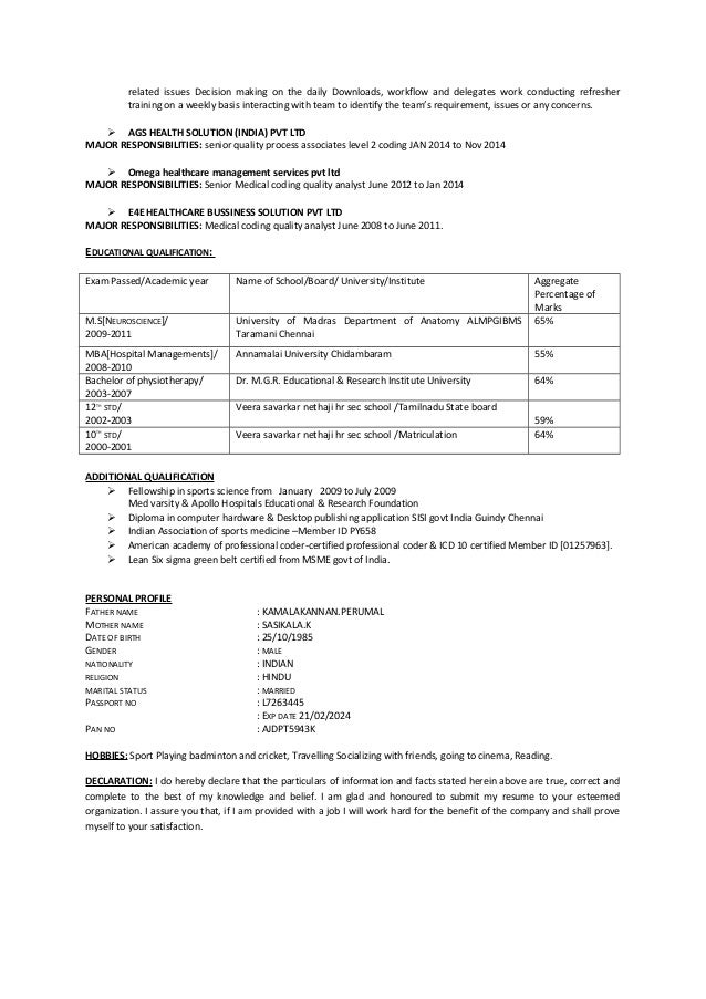 certified coder resume
