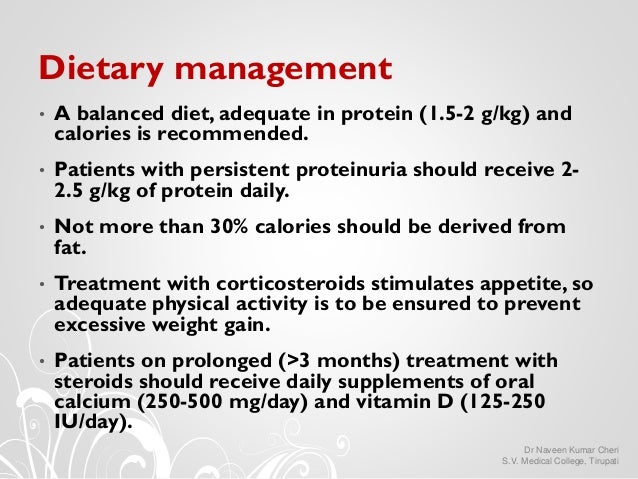 Management Of Nephrotic Syndrome Management Of Nephrotic Syndrome