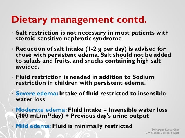 Nephrotic Syndrome Child Diet To Lose Weight