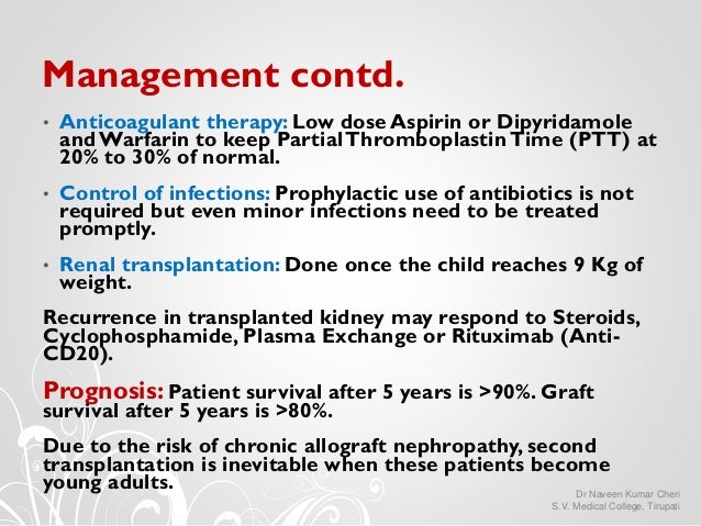 Management Of Nephrotic Syndrome